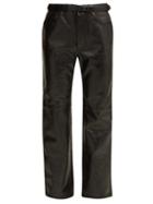 Matchesfashion.com Acne Studios - Belted Leather Trousers - Womens - Black