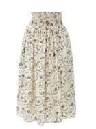 Matchesfashion.com Apiece Apart - Neuva Ruched Floral-print Silk-canvas Skirt - Womens - Cream Multi