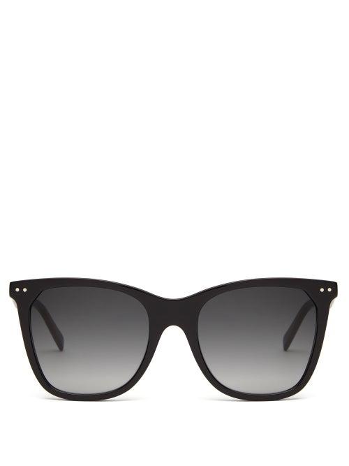 Matchesfashion.com Celine Eyewear - Oversized Cat-eye Acetate Sunglasses - Womens - Black