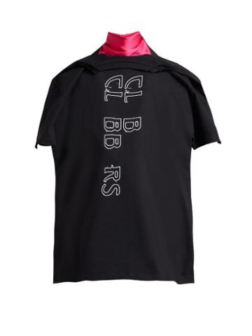Matchesfashion.com Raf Simons - Clubbers Print T Shirt Style Scarf - Womens - Black