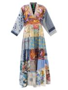 Rianna + Nina - Patchwork Vintage-silk Dress - Womens - Multi