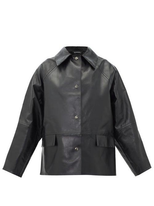 Matchesfashion.com Kassl Editions - Reversible Leather Jacket - Womens - Black Green