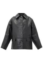 Matchesfashion.com Kassl Editions - Reversible Leather Jacket - Womens - Black Green