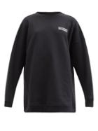 Matchesfashion.com Ganni - Software Recycled-cotton Blend Jersey Sweatshirt - Womens - Black