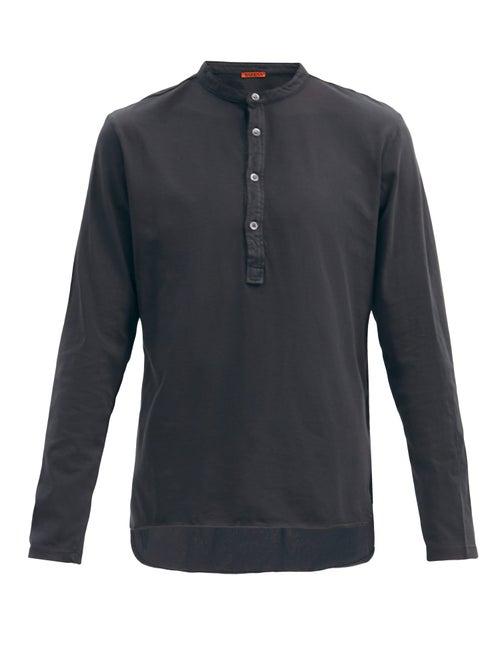 Matchesfashion.com Barena Venezia - Nalin Cotton Henley Top - Mens - Black