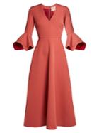 Roksanda Linaria Handkerchief-cuff Crepe Midi Dress