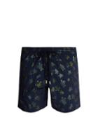 Matchesfashion.com Vilebrequin - Moorise Turtle Print Swim Shorts - Mens - Dark Navy