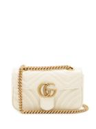 Matchesfashion.com Gucci - Gg Marmont Mini Quilted-leather Cross-body Bag - Womens - White