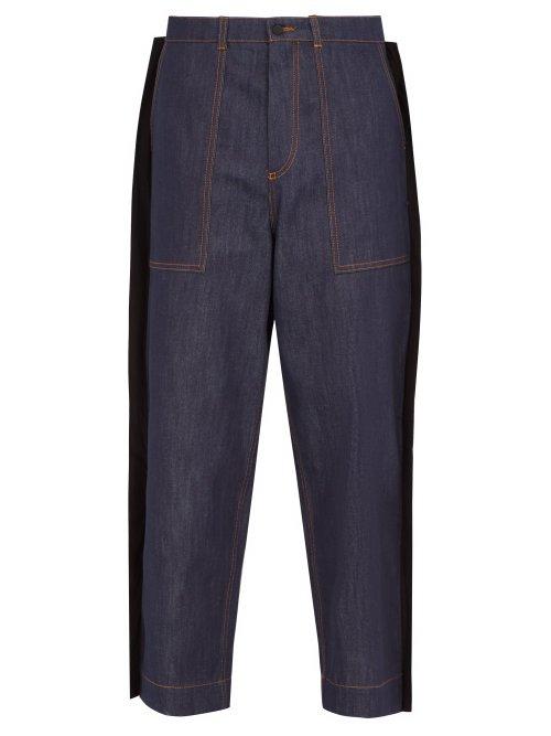 Matchesfashion.com Craig Green - Fin Wide Leg Jeans - Mens - Dark Blue