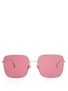 Matchesfashion.com Dior Eyewear - Diorstellaire Square Sunglasses - Womens - Pink