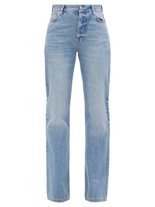 Raey - Angel Organic-cotton Bootcut Jeans - Womens - Light Blue