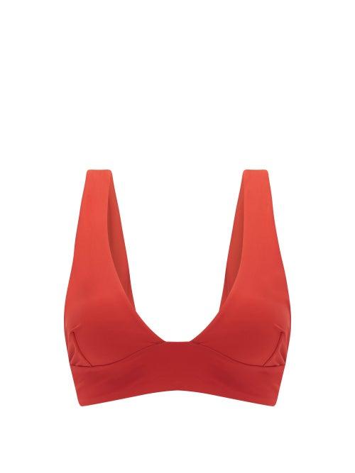 Matchesfashion.com Haight - Tie-back Bikini Top - Womens - Dark Red