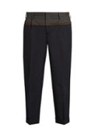 Kolor Slim-fit Bi-colour Cropped Trousers