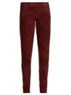 Joseph High-rise Suede Leggings