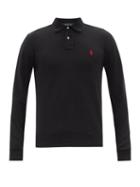 Polo Ralph Lauren - Custom Slim-fit Cotton Long-sleeved Polo Shirt - Mens - Black