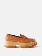 Clergerie - Banel Leather Flatform Loafers - Womens - Brown