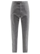 Mens Rtw Thom Browne - Tricolour-stripe Wool-blend Slim-leg Trousers - Mens - Grey