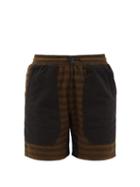 Matchesfashion.com Phipps - Striped Organic-cotton Fleece Shorts - Womens - Brown