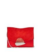 Proenza Schouler Curl Small Suede And Leather Clutch