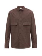 Matchesfashion.com Raey - Chest Pocket Brushed Cotton Twill Shirt - Mens - Brown