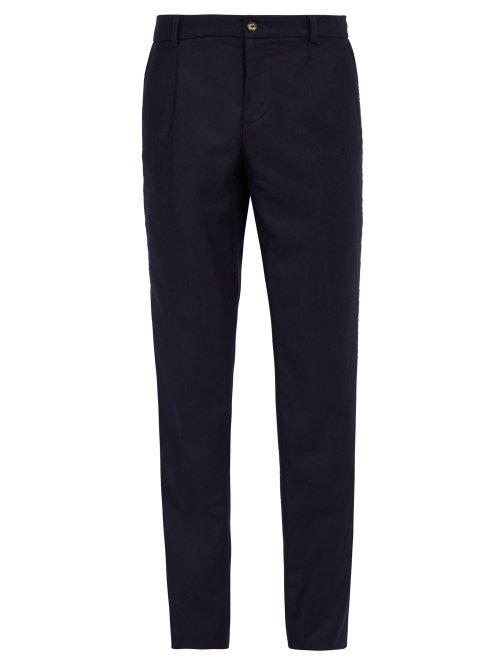 Matchesfashion.com De Bonne Facture - Wool Trousers - Mens - Navy