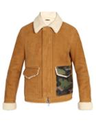 Matchesfashion.com Valentino - Camouflage Pocket Shearling Coat - Mens - Camel