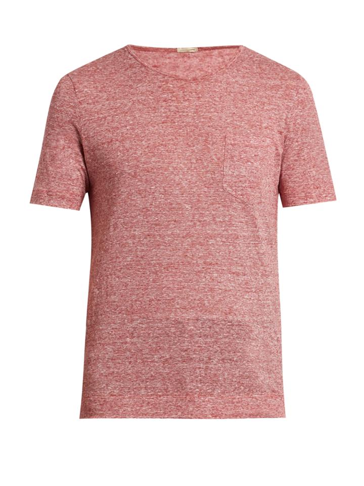 Massimo Alba Alicudi Striped Linen T-shirt