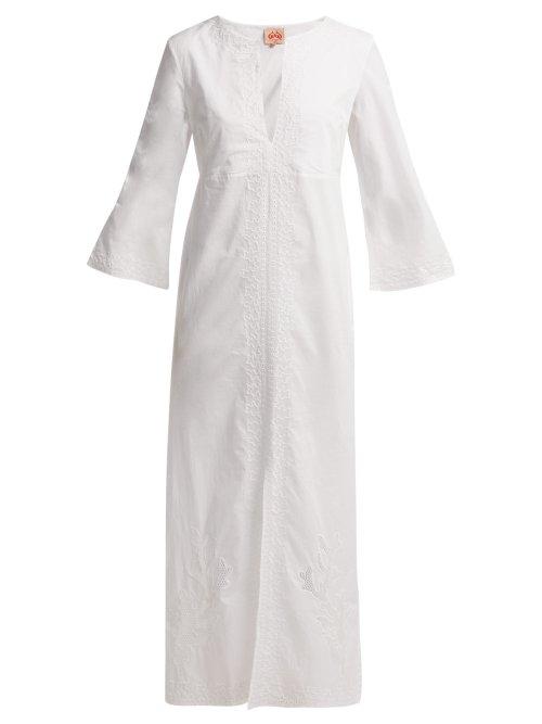 Matchesfashion.com Le Sirenuse, Positano - Vanessa Broderie Anglaise Cotton Dress - Womens - White