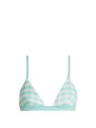 Matchesfashion.com Solid & Striped - The Morgan Gingham Bikini Top - Womens - Light Blue
