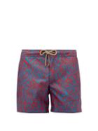 Matchesfashion.com Thorsun - Titan Graphic Print Swim Shorts - Mens - Red Multi