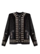 Etro - Embroidered Velvet Jacket - Womens - Black
