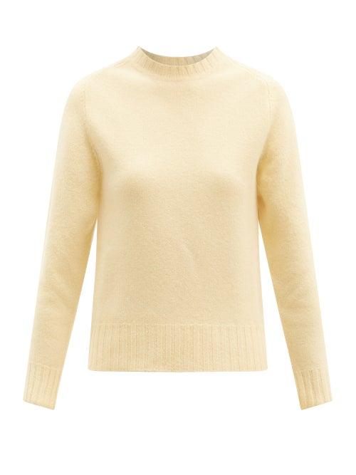 Matchesfashion.com Jil Sander - Cropped Boiled Merino-wool Sweater - Womens - Yellow