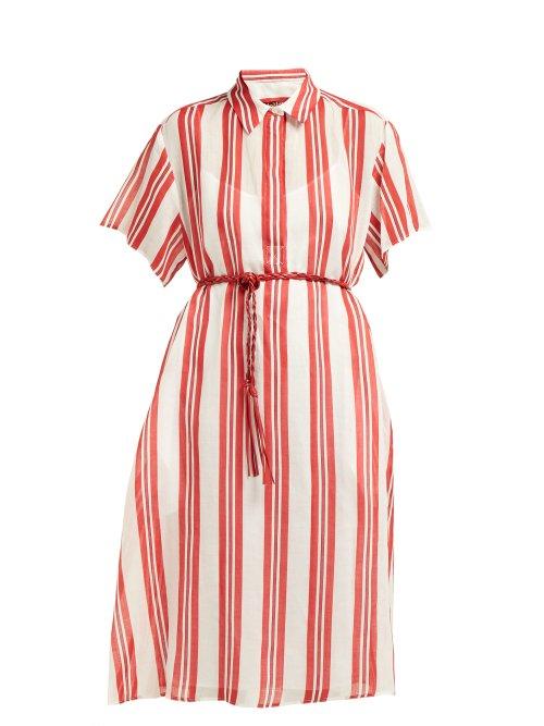 Matchesfashion.com Max Mara Studio - Lama Dress - Womens - Red Stripe