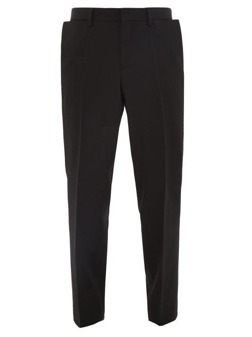 Matchesfashion.com Burberry - Double-pocket Wool Straight-leg Trousers - Mens - Black