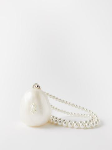 Simone Rocha - Micro Egg Pearl-effect Cross-body Bag - Womens - Pearl