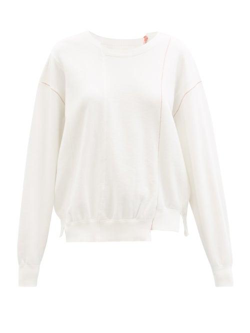 Matchesfashion.com Kuro - Asymmetric Cotton-jersey Sweatshirt - Womens - White