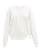 Matchesfashion.com Kuro - Asymmetric Cotton-jersey Sweatshirt - Womens - White