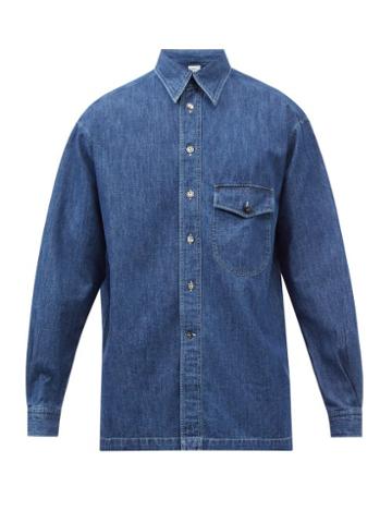 L.e.j - Washed Denim Shirt - Mens - Indigo
