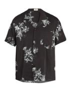 Commas Moody Floral-print Silk-blend Shirt