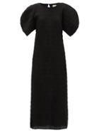 Matchesfashion.com Mara Hoffman - Aranza Smocked Organic Cotton-blend Midi Dress - Womens - Black