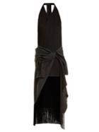 Jacquemus Draped Asymmetric Stretch-knit And Crepe Dress