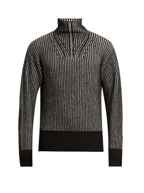 Tomas Maier Zip-through Wool Sweater