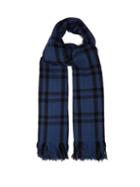 Matchesfashion.com Denis Colomb - Nara Checked Cashmere Scarf - Mens - Blue