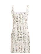 Matchesfashion.com Emilia Wickstead - Jezebel Floral Print Cotton Mini Dress - Womens - Ivory Multi