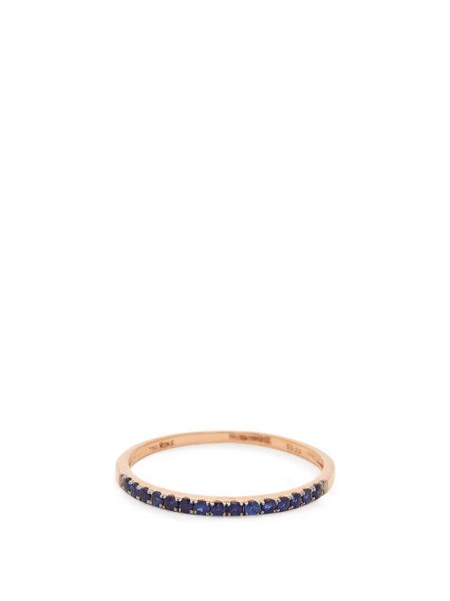 Matchesfashion.com Rosa De La Cruz - Sapphire & 18kt Rose-gold Ring - Womens - Blue