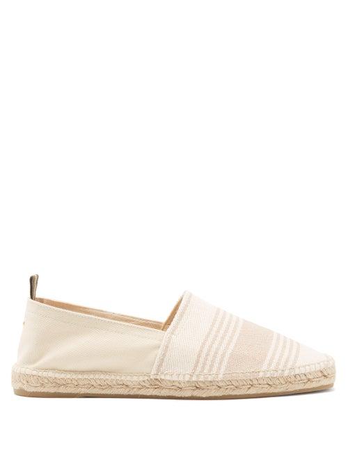 Matchesfashion.com Castaer - Pedro Striped-canvas And Jute Espadrilles - Mens - Beige Multi