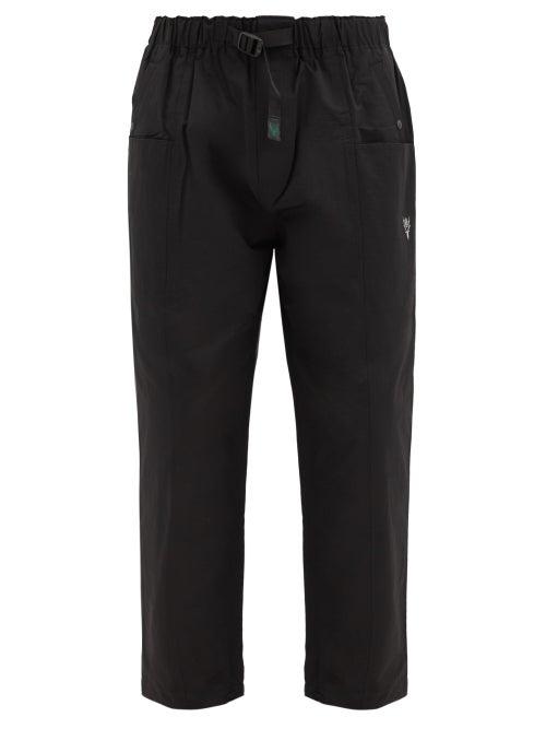 Matchesfashion.com South2 West8 - Elasticated-waist Cotton-blend Twill Trousers - Mens - Black
