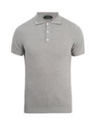 Matchesfashion.com Zanone - Short Sleeved Cotton Piqu Polo Shirt - Mens - Grey