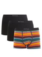 Paul Smith - Pack Of Three Stretch-cotton Boxer Briefs - Mens - Multi