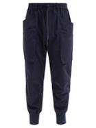Matchesfashion.com Y-3 - Pinstripe Cargo-pocket Ripstop Trousers - Mens - Navy